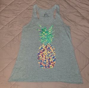 geometric pineapple racerback tank top